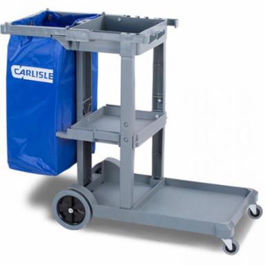 Long Platform Janitorial Cart, Gray