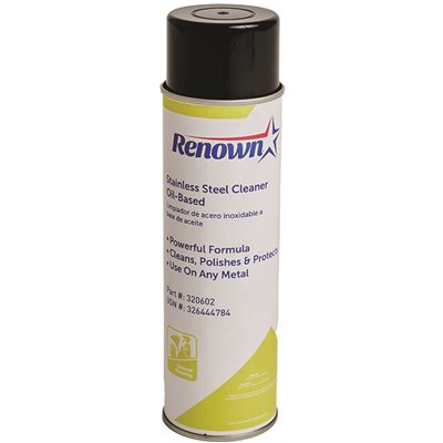 Renown Stainless Steel Cleaner Oil Based Aerosol 15 oz. (12 Per Case)