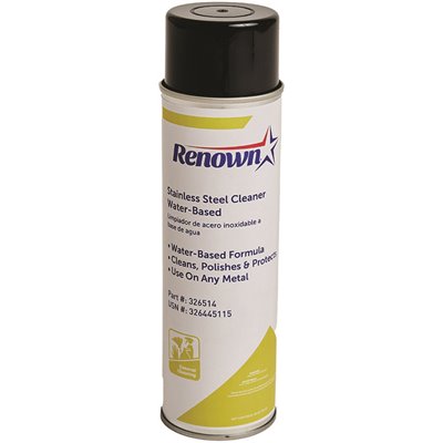 Renown Stainless Steel Cleaner Water Based Aerosol 18 oz. (12 Per Case)