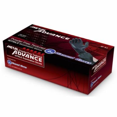 Metal Advance IF51 5 mil Nitrile Exam Gloves, Powder Free, Black, Large