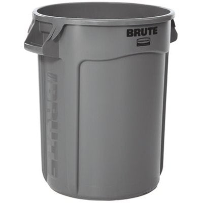 Rubbermaid Commercial Products Brute 32 Gal. Grey Round Vented Trash Can